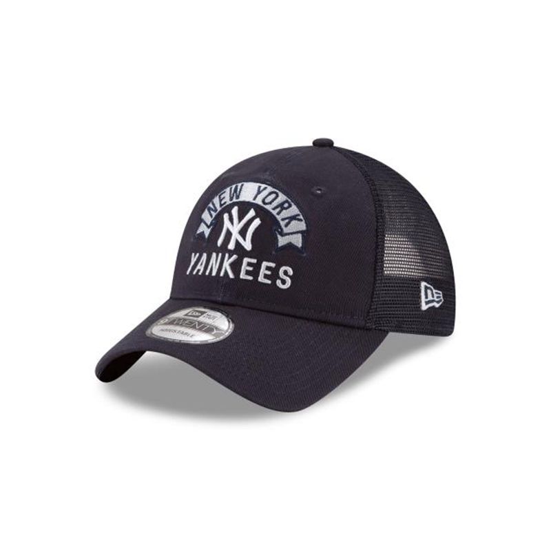 MLB New York Yankees Stacked Classic 9Twenty Adjustable (CCZ0117) - Blue New Era Caps